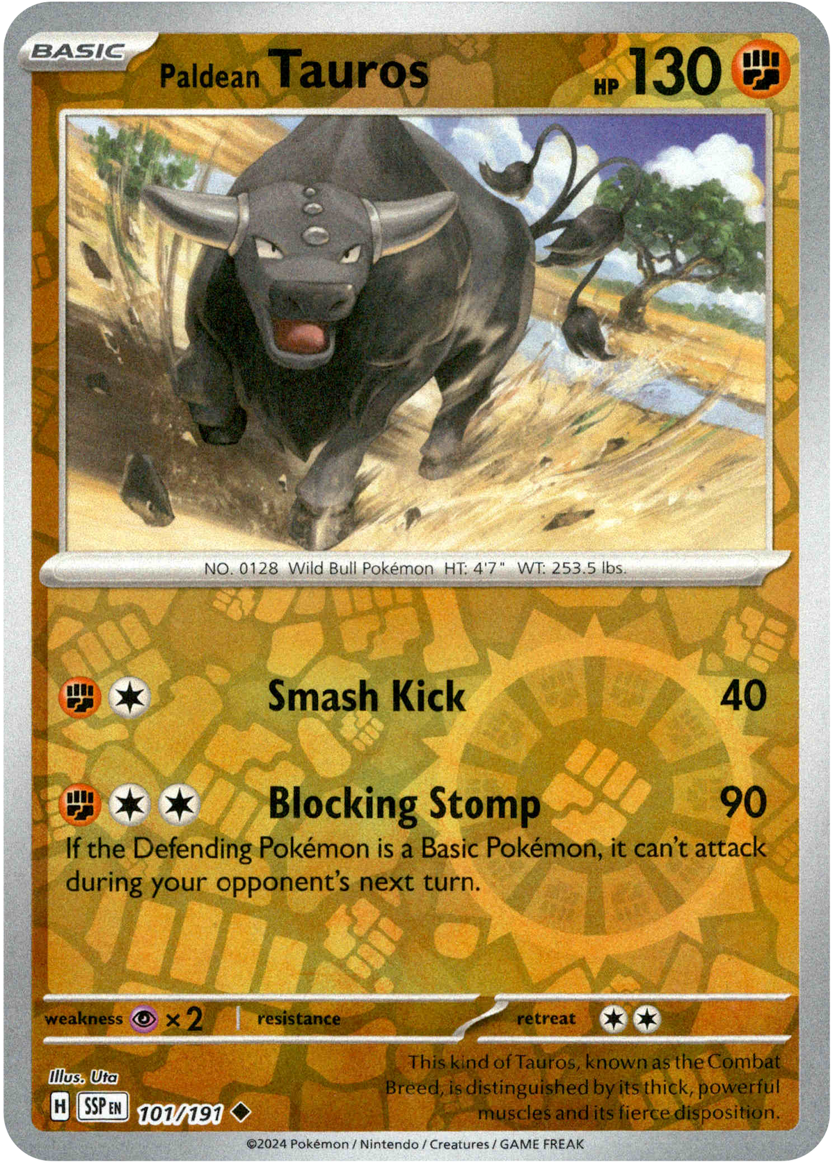 Paldean Tauros - 101/191 - Surging Sparks - Reverse Holo - Card Cavern