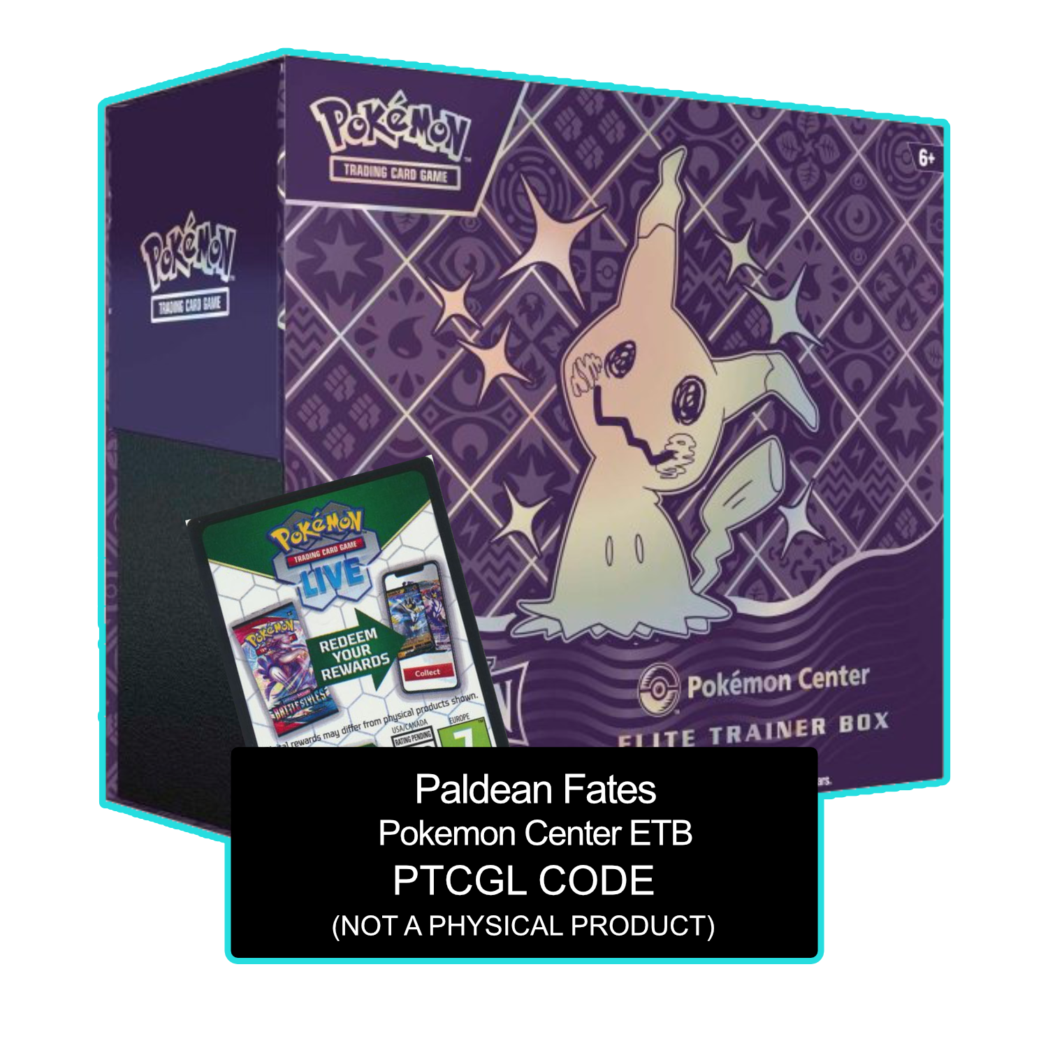 Paldean Fates Pokemon Center ETB - Sleeves and Deck Box - PTCGL Code - Card Cavern