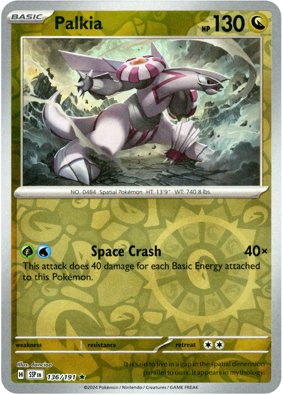 Palkia - 136/191 - Surging Sparks - Reverse Holo - Card Cavern