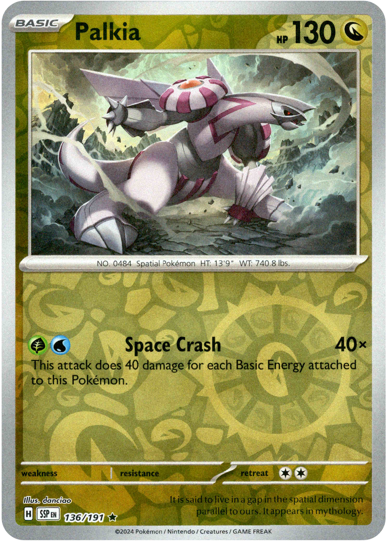pokemon palkia card Origin Forme VSTAR League Battle Deck or blemish Palkia - 136/191 - Surging