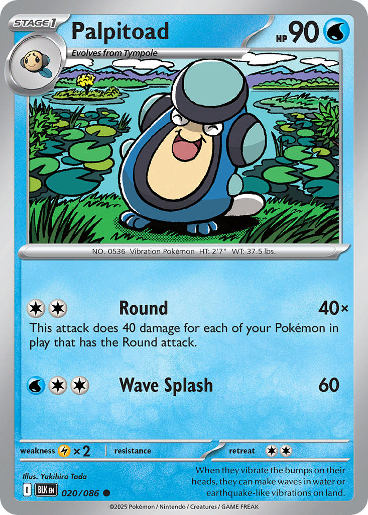 Palpitoad - 020/086 - Black Bolt - Card Cavern