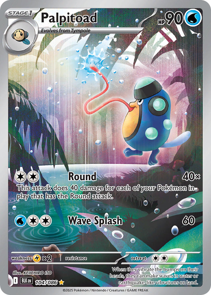 Palpitoad - 104/086 - Black Bolt - Holo - Card Cavern