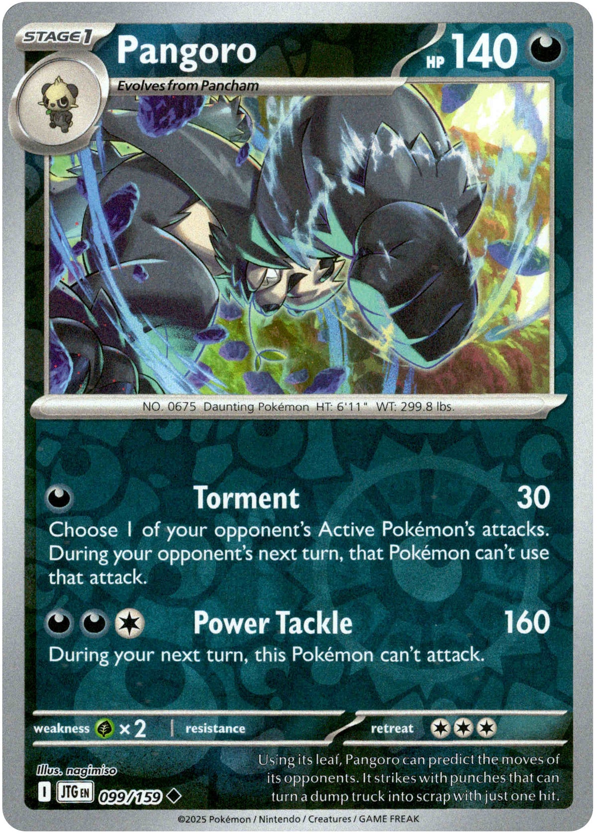 Pangoro - 099/159 - Journey Together - Reverse Holo - Card Cavern