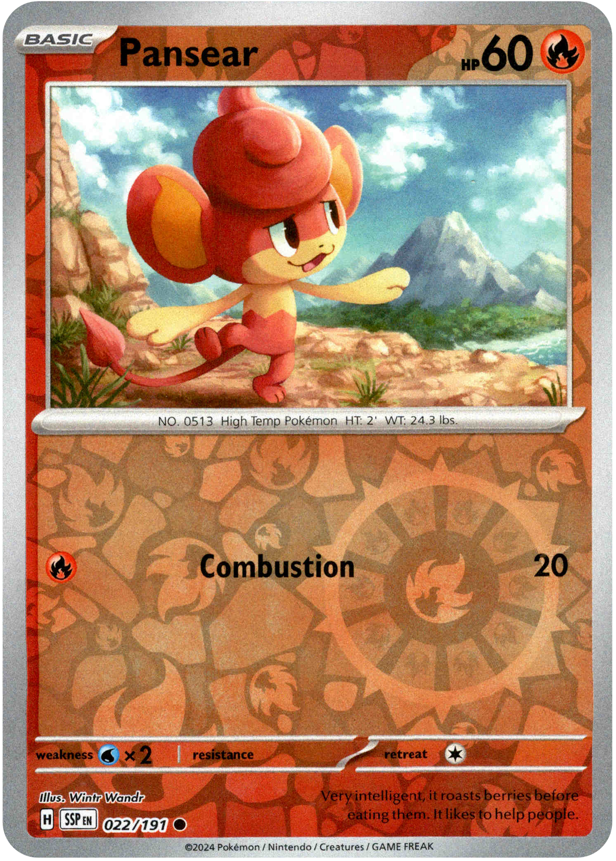 Pansear - 022/191 - Surging Sparks - Reverse Holo - Card Cavern