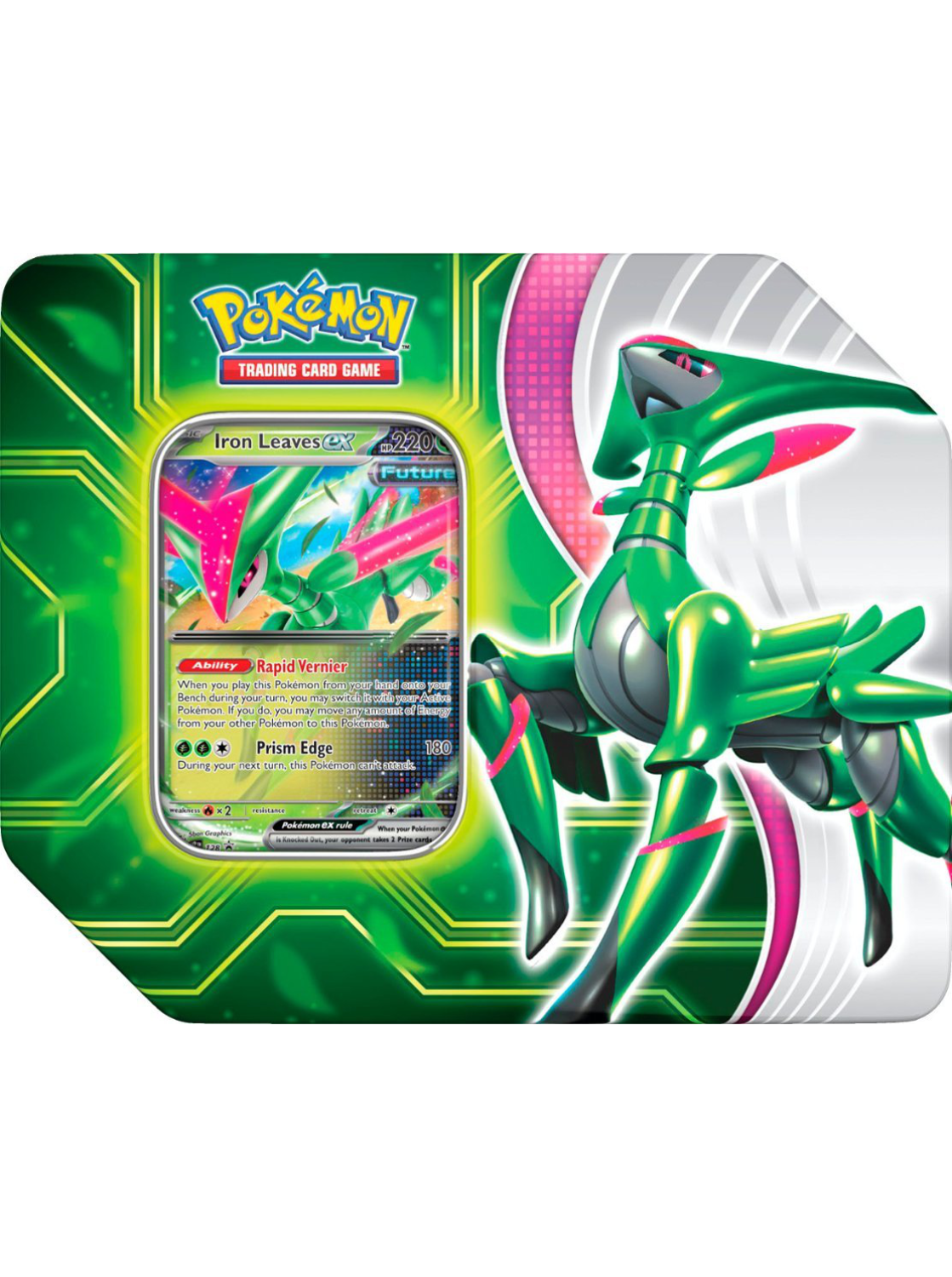 Paradox Clash Tin - Iron Leaves ex (Pokemon TCG) - Card Cavern