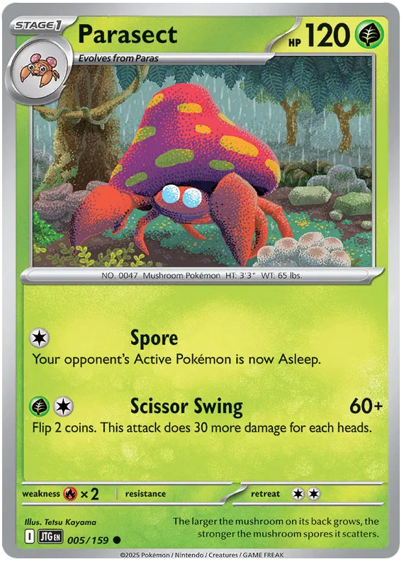 Parasect - 005/159 - Journey Together - Card Cavern