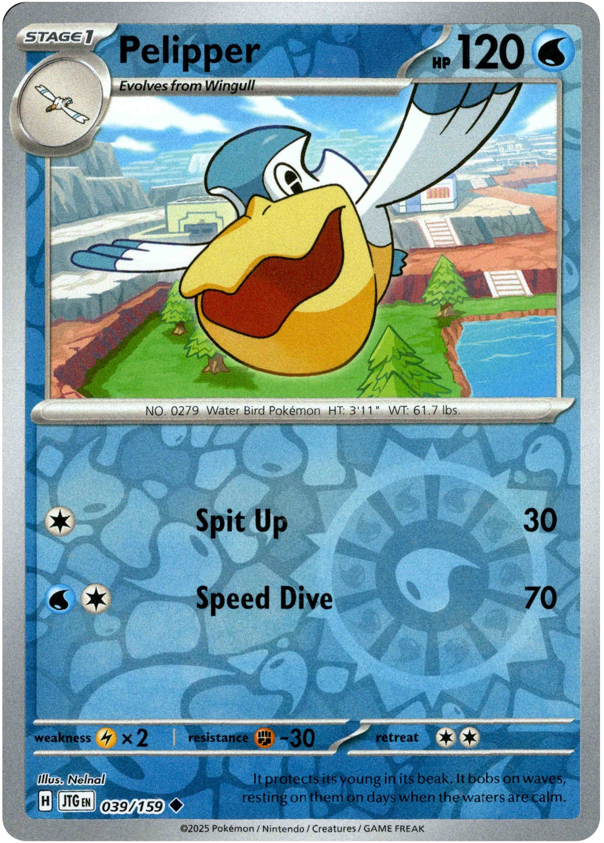 Pelipper - 039/159 - Journey Together - Reverse Holo - Card Cavern