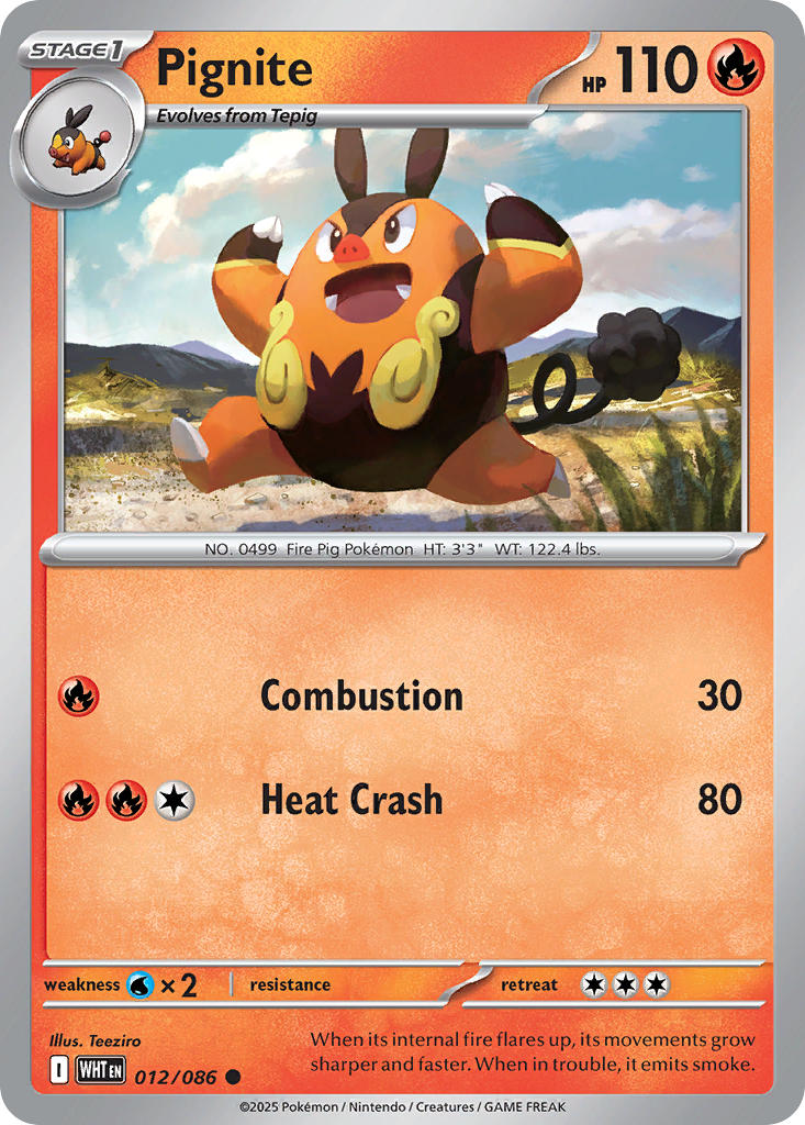 Pignite - 012/086 - White Flare - Card Cavern