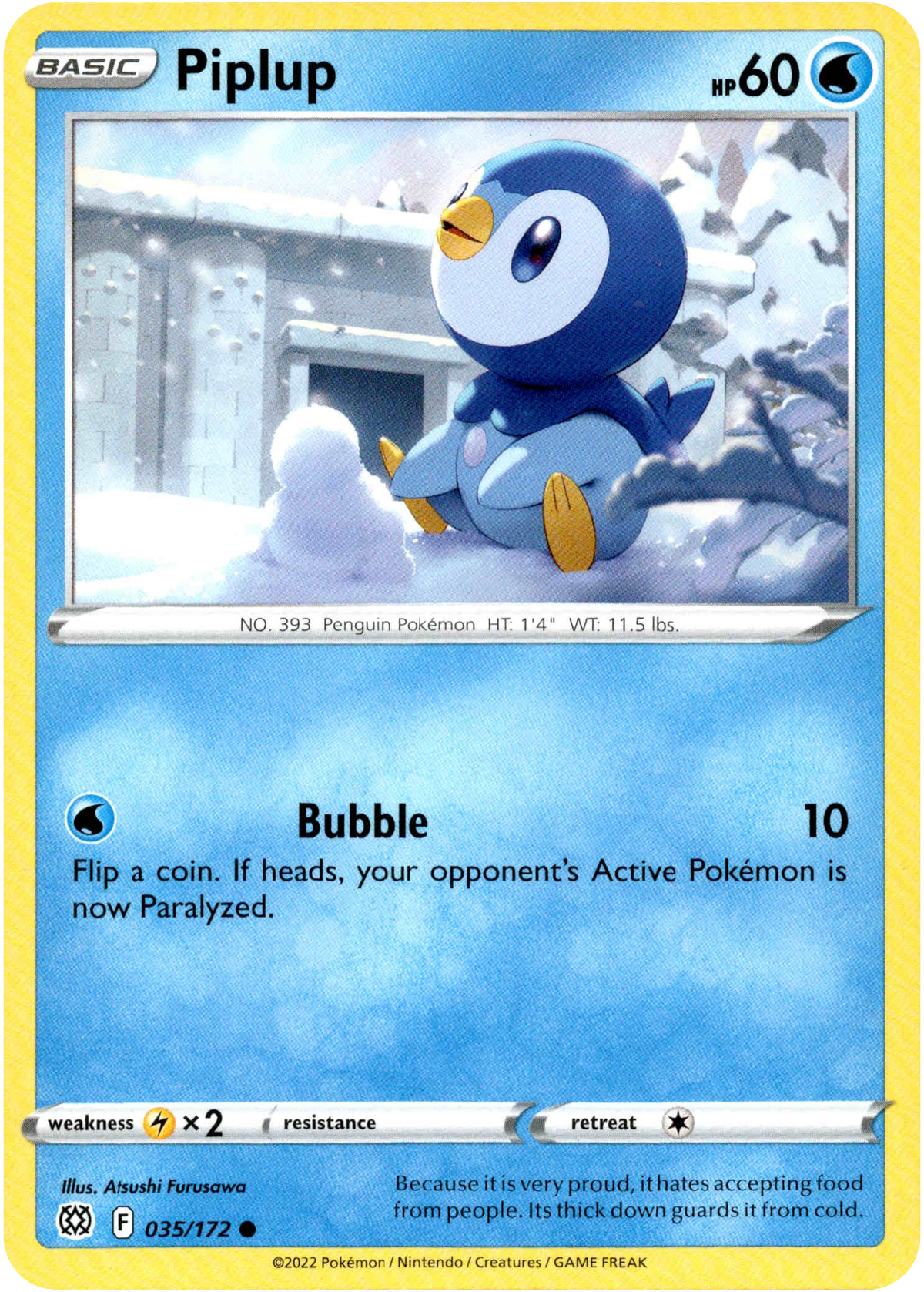 Piplup - 035/172 - Brilliant Stars - Card Cavern