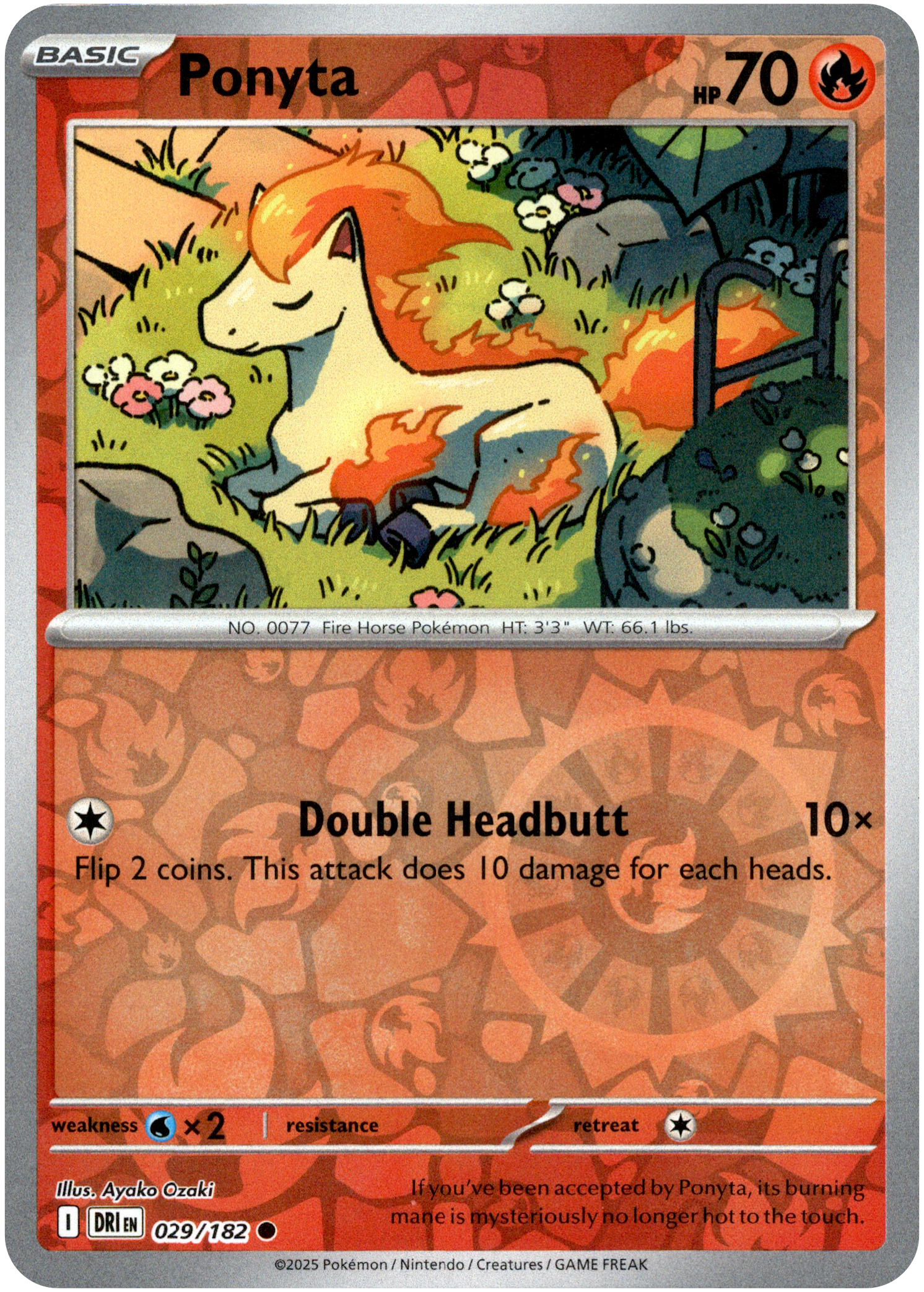 Ponyta - 029/182 - Destined Rivals - Reverse Holo - Card Cavern