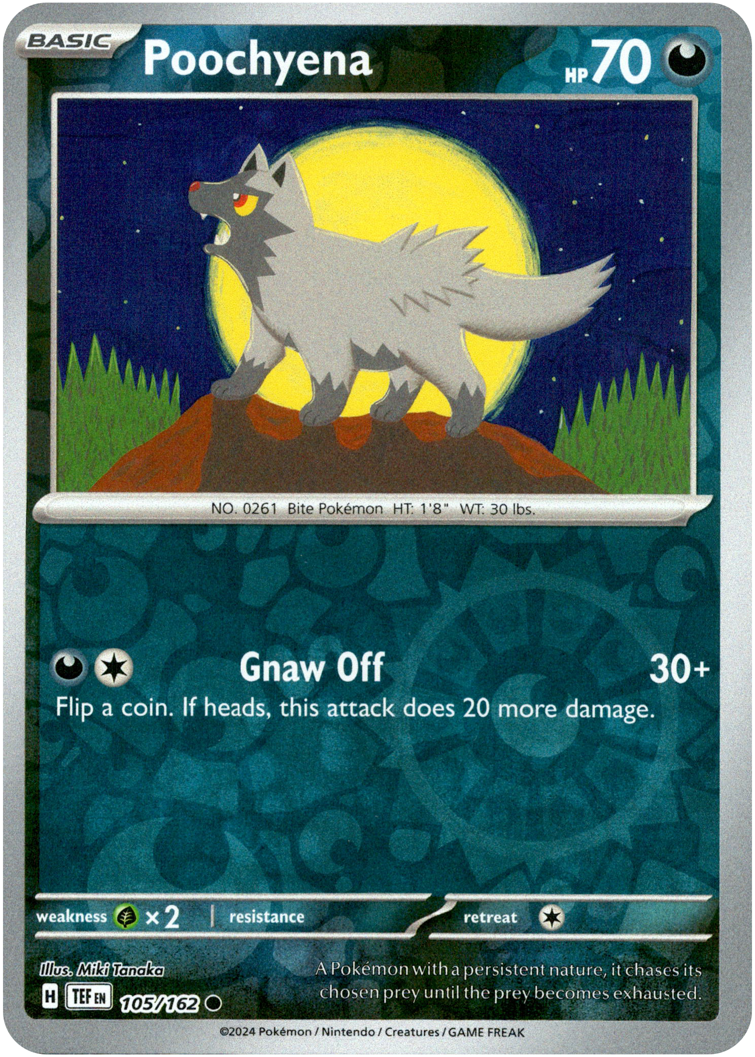 Poochyena - 105/162 - Temporal Forces - Reverse Holo - Card Cavern