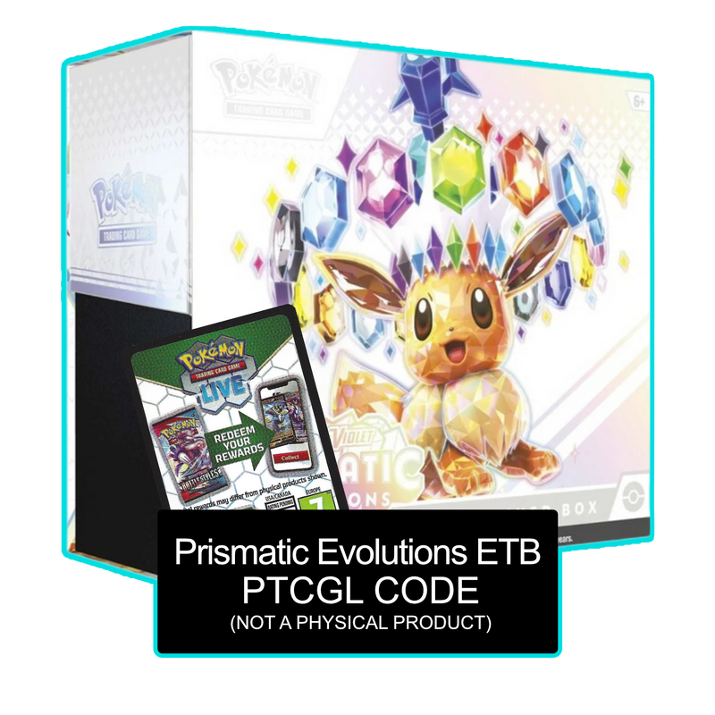 Prismatic Evolutions ETB - PTCGL Code Card Cavern Trading Cards, LLC Prismatic Evolutions ETB - PTCGL Code Card Cavern Trading Cards, LLC