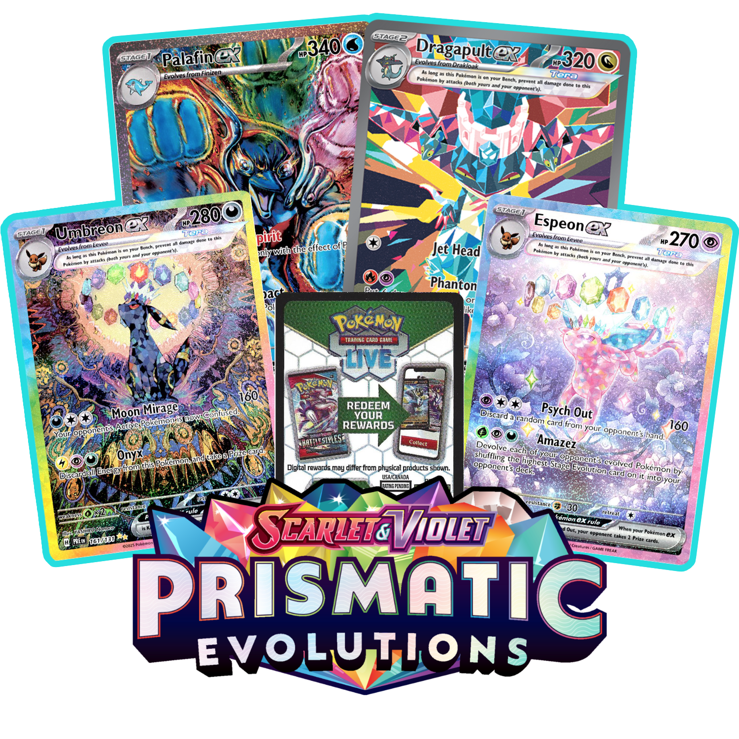 Prismatic Evolutions PTCGL Code - Card Cavern