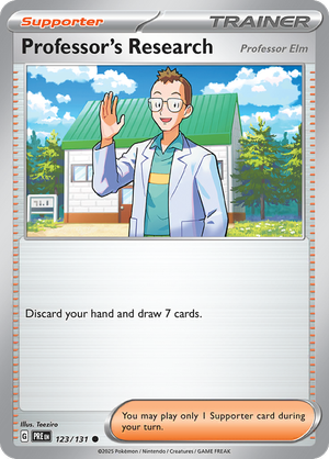 Professor's Research [Professor Elm] - 123/131 - Prismatic Evolutions - Card Cavern