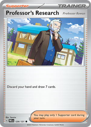 Professor's Research [Professor Rowan] - 124/131 - Prismatic Evolutions - Card Cavern