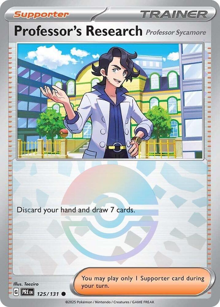 Professor's Research [Professor Sycamore] (Poke Ball Pattern) - 125/131 - Prismatic Evolutions - Holo - Card Cavern