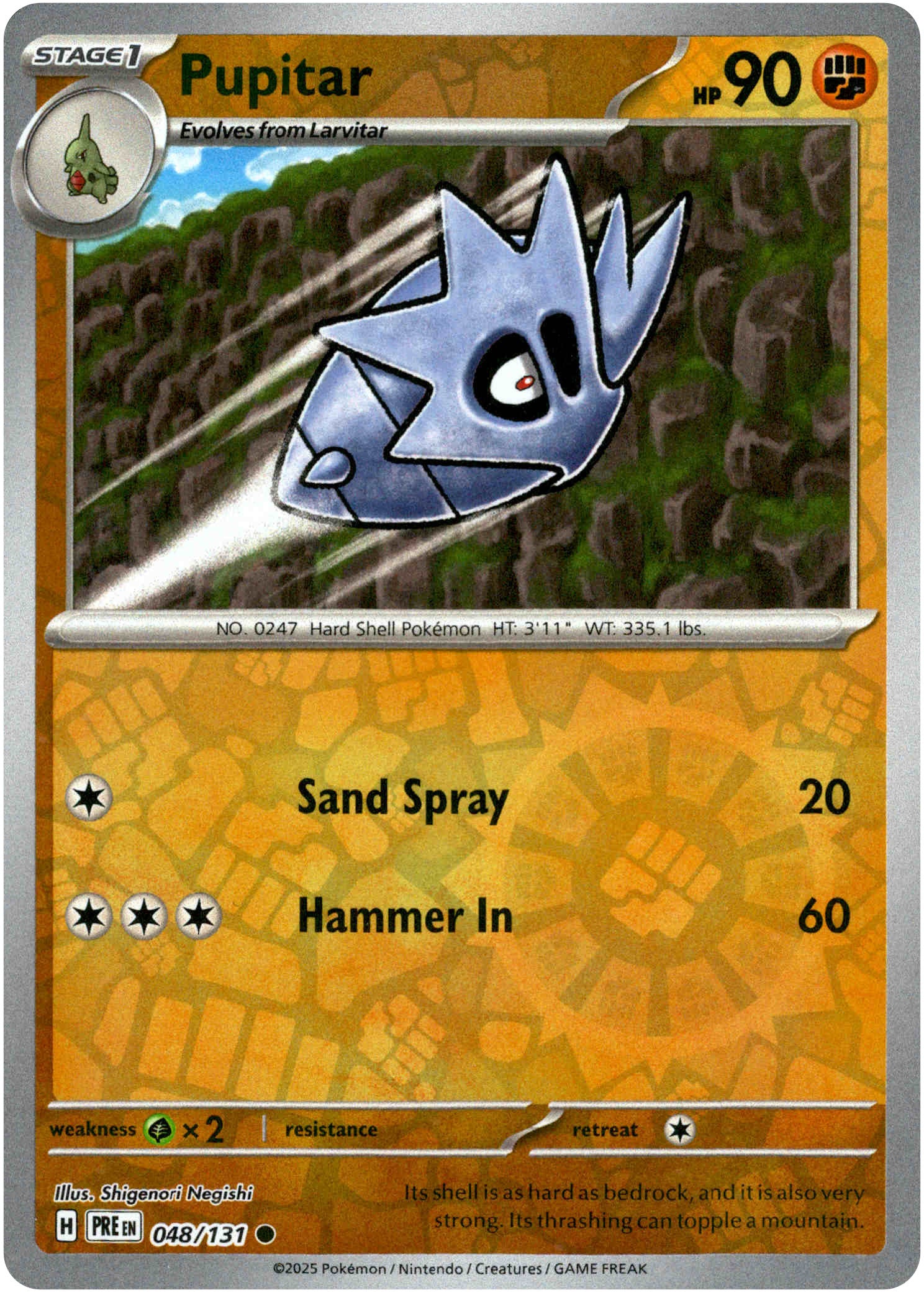 Pupitar - 048/131 - Prismatic Evolutions - Reverse Holo - Card Cavern