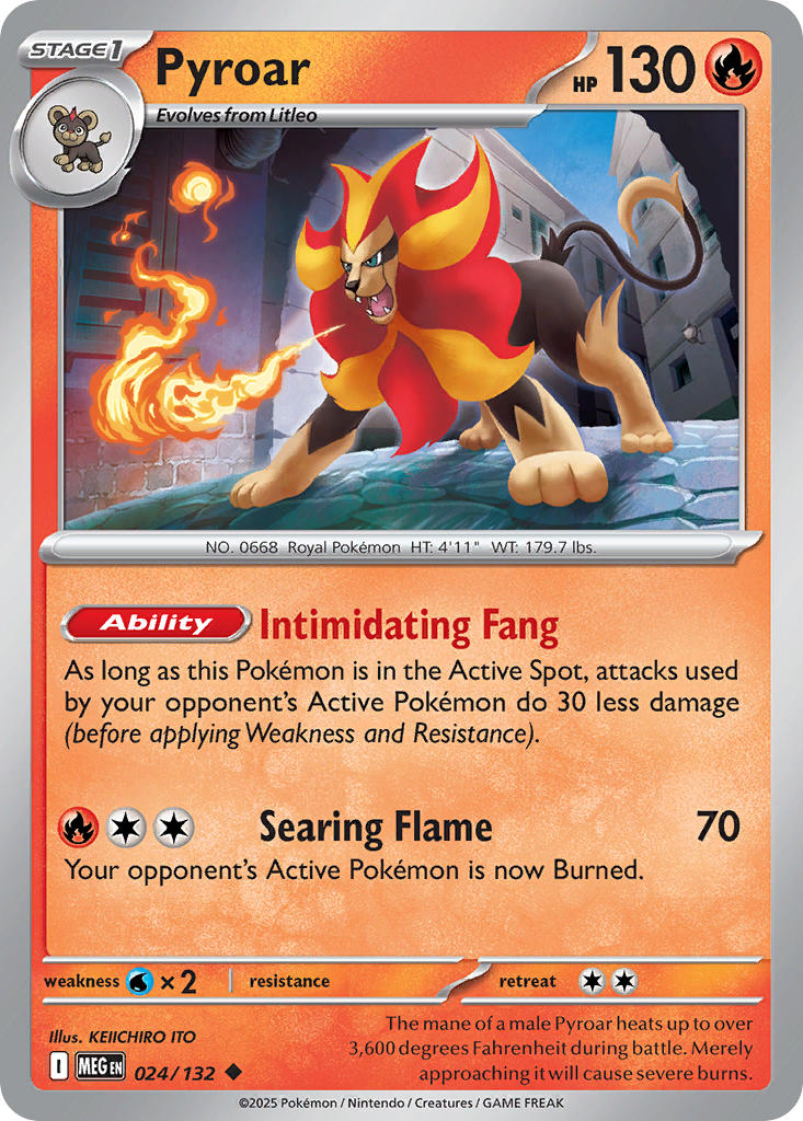 Pyroar - 024/132 - Mega Evolution - Card Cavern