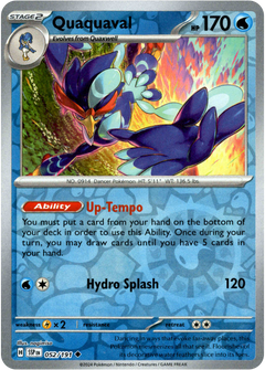 Quaquaval - 052/191 - Surging Sparks - Reverse Holo - Card Cavern