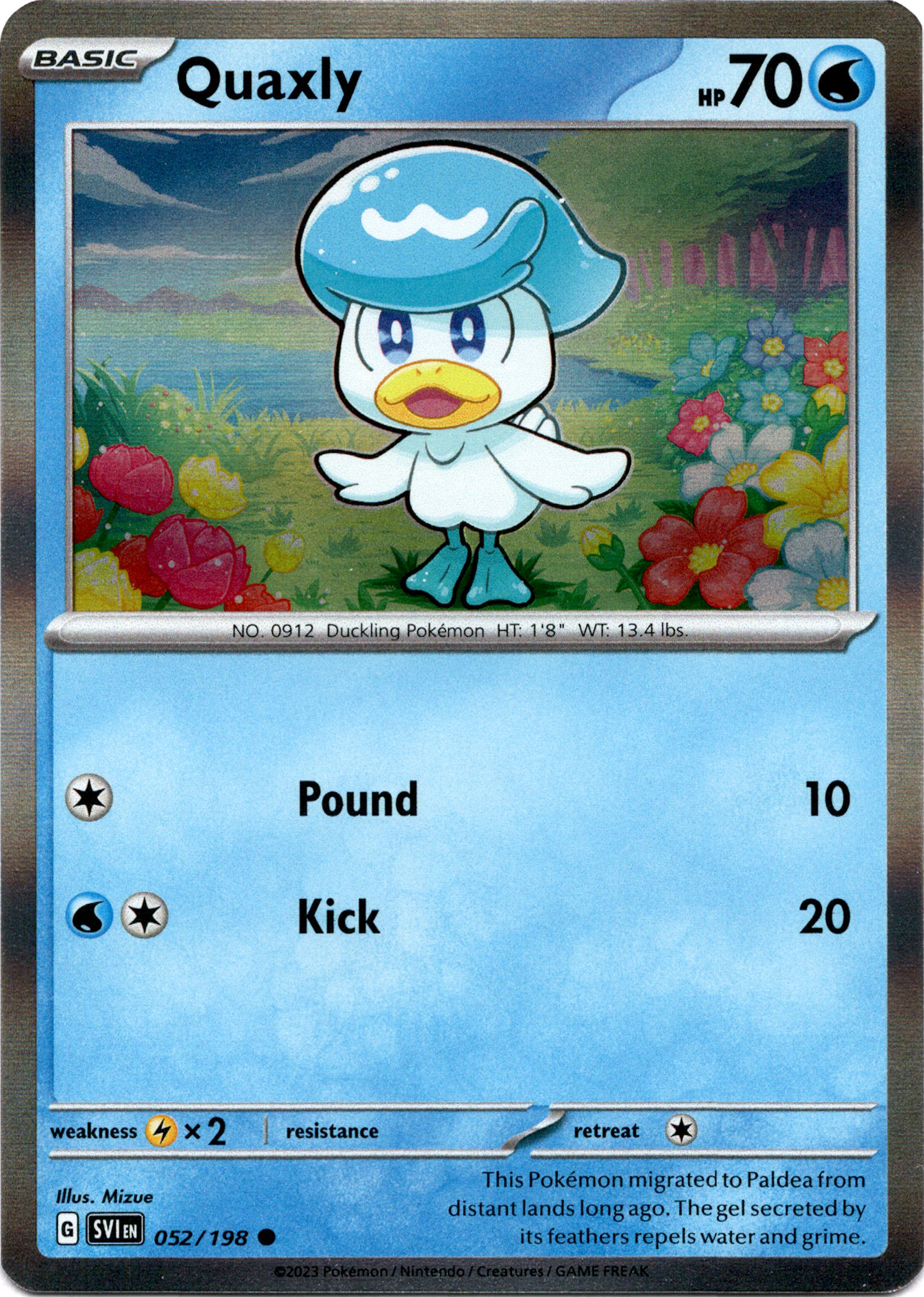 Quaxly - 052/198 - Scarlet & Violet - Holo - Card Cavern