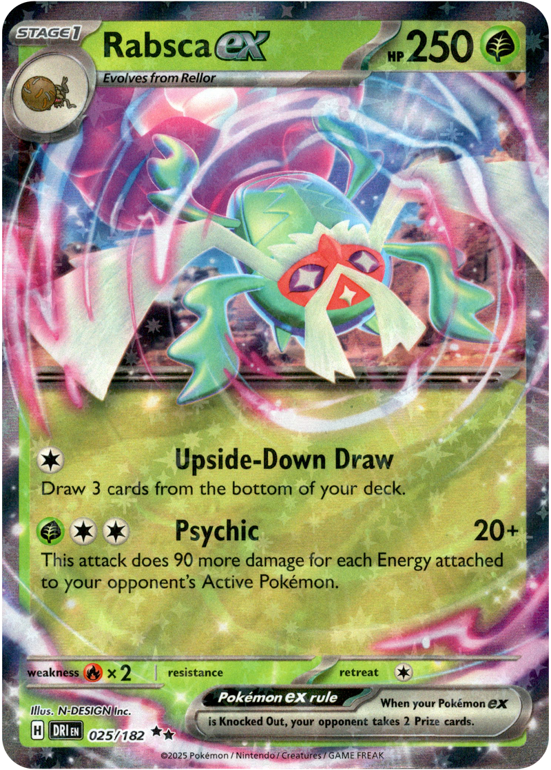 Pokemon Trading Card Game Destined Rivals Double Rare Rabsca ex #25 Pokemon Trading Card Game Destined Rivals Double Rare Rabsca ex #25