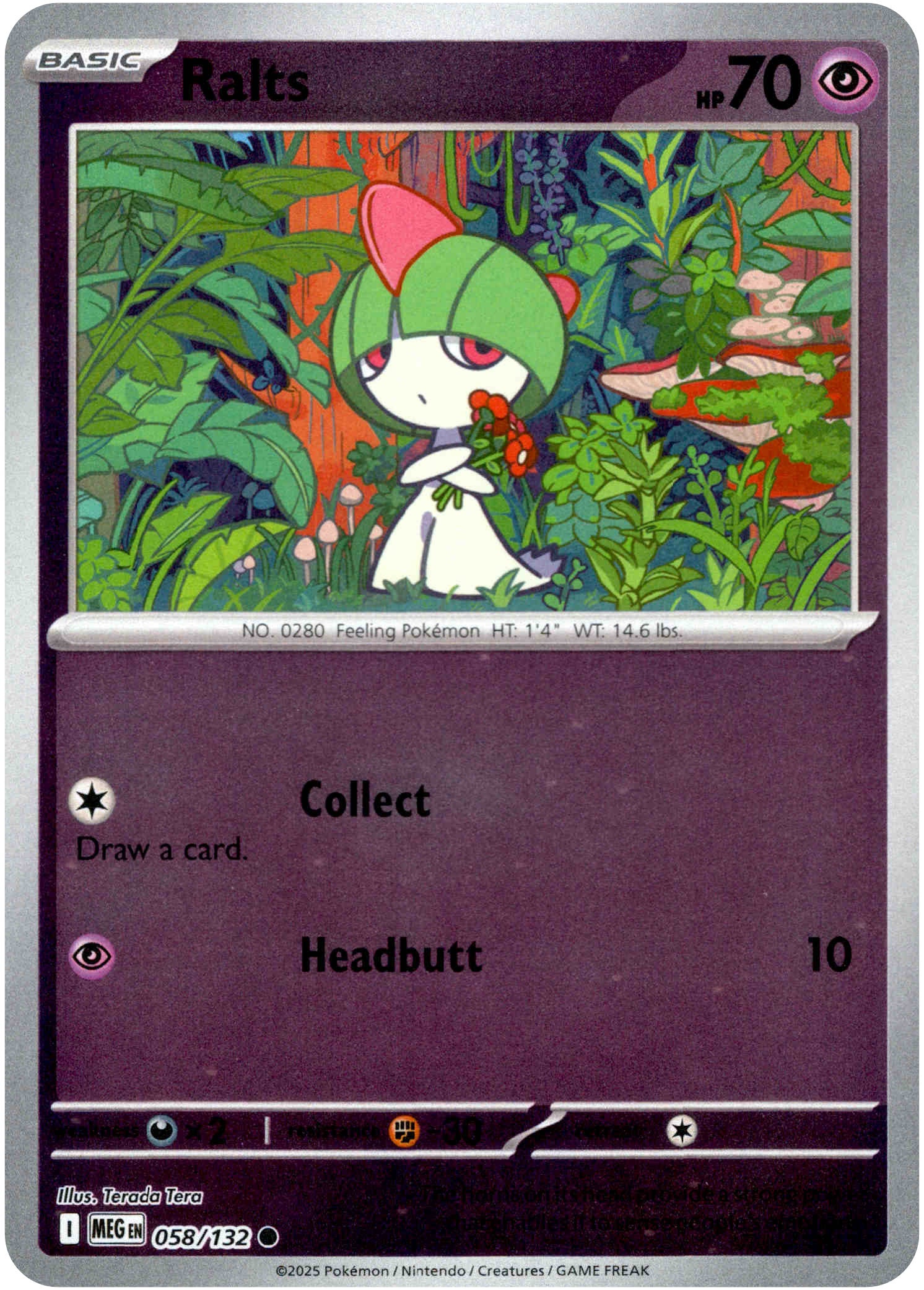 Ralts - 058/132 - Mega Evolution - Reverse Holo - Card Cavern