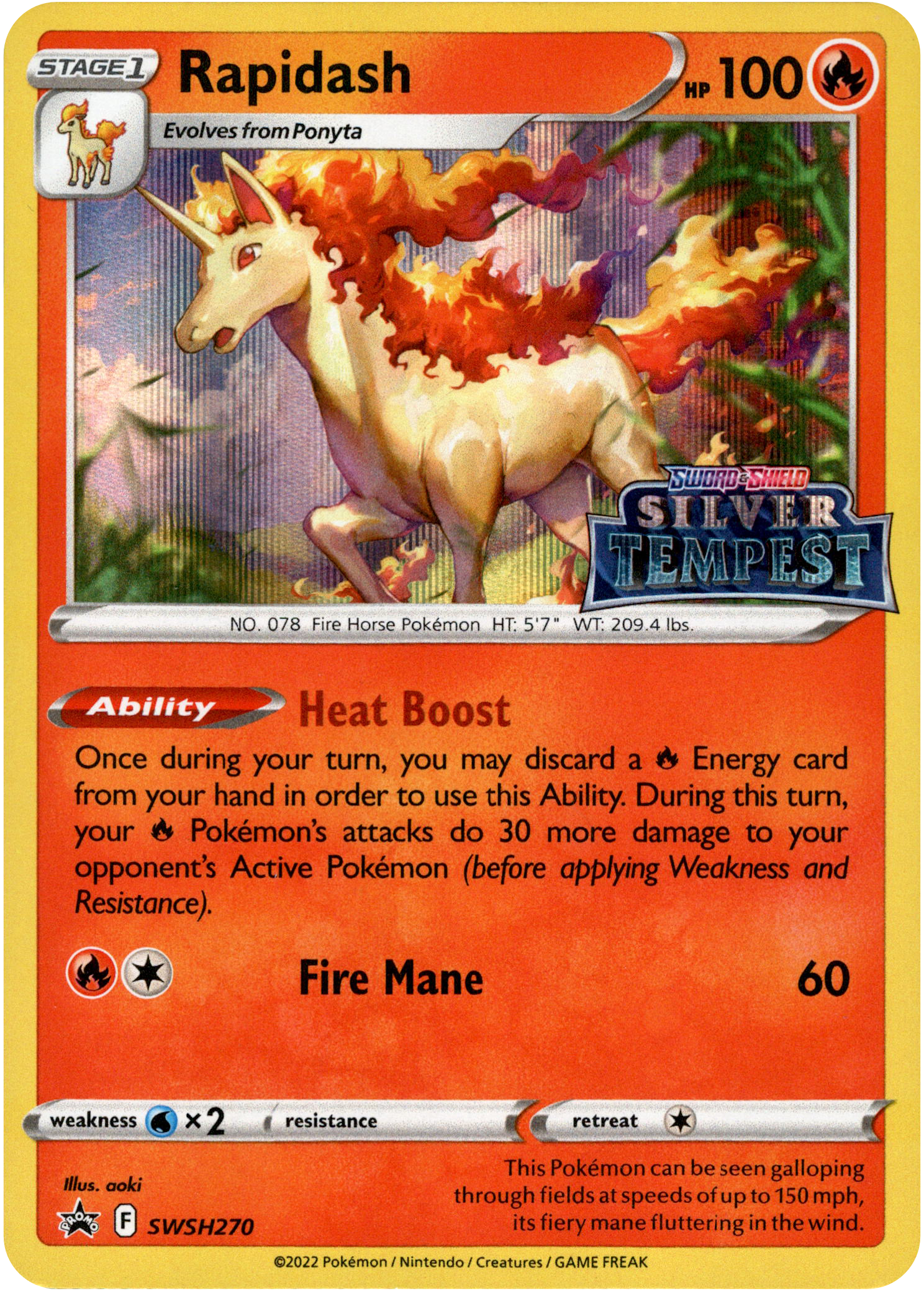 Rapidash - SWSH270 - Sword & Shield Promo - Card Cavern
