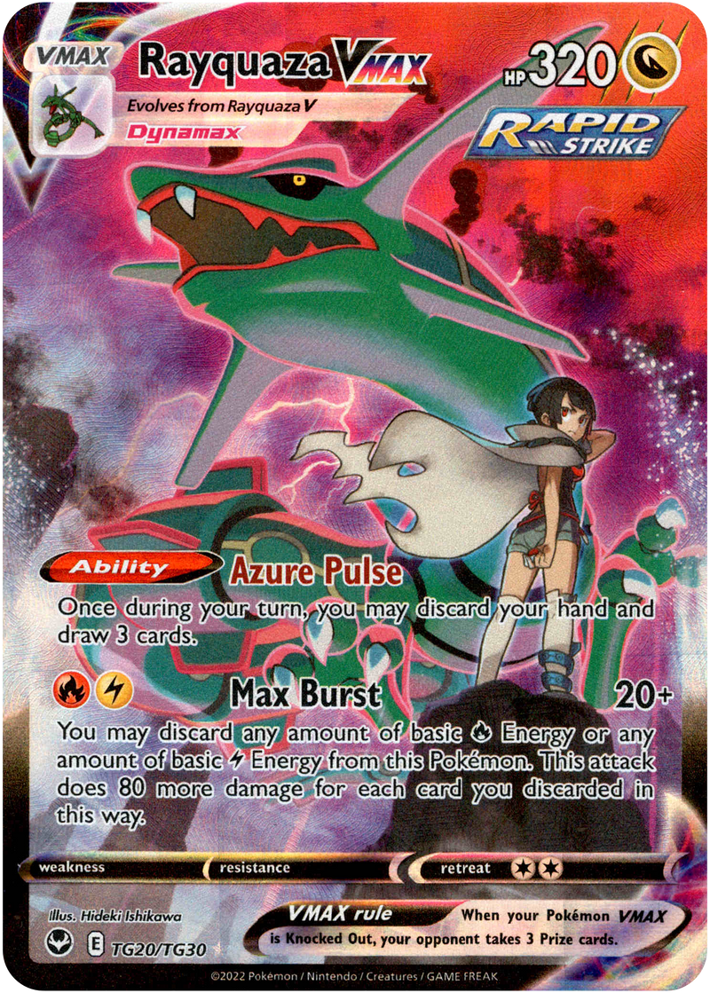 Rayquaza VMAX - TG20/TG30 - Silver Tempest - Holo Card Cavern Trading Cards, LLC Rayquaza VMAX - TG20/TG30 - Silver Tempest - Holo Card Cavern Trading Cards, LLC