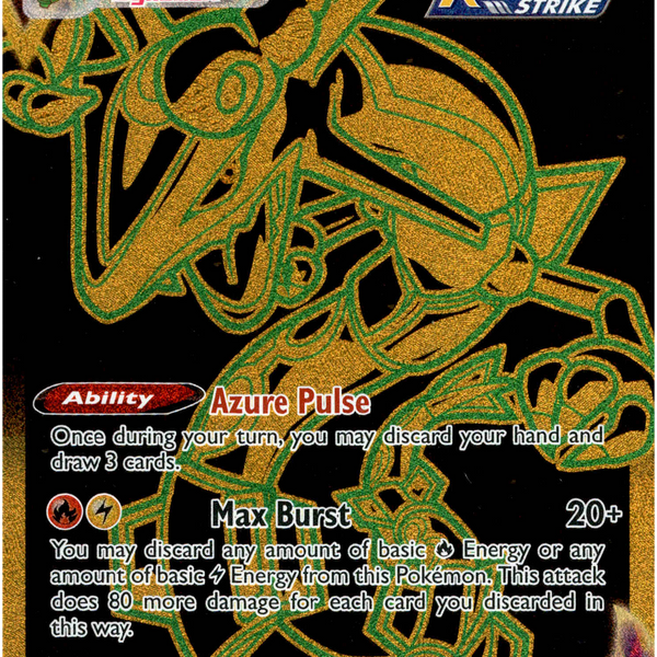 pokemon tcg silver tempest tg29 tg30 rayquaza vmax card Rayquaza VMAX Gold Secret Rare - TG29/TG30 - Silver Tempest