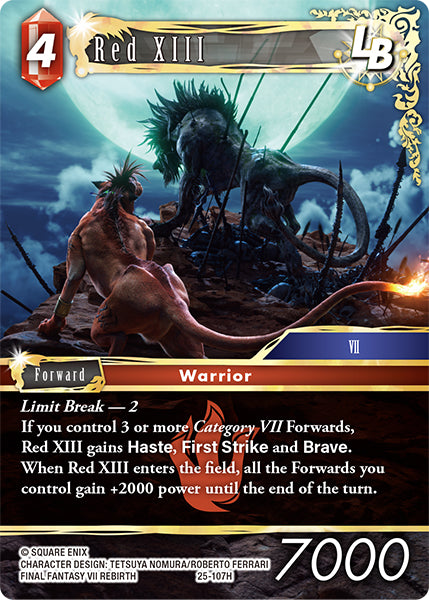 Red XIII LB - 25-107H - Tears of the Planet - Card Cavern