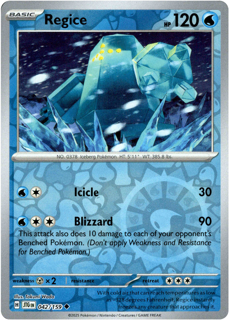 regice pokemon card price Regice - 042/159 - Journey Together