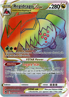 Regidrago VSTAR Hyper Rare - 201/195 - Silver Tempest - Holo - Card Cavern