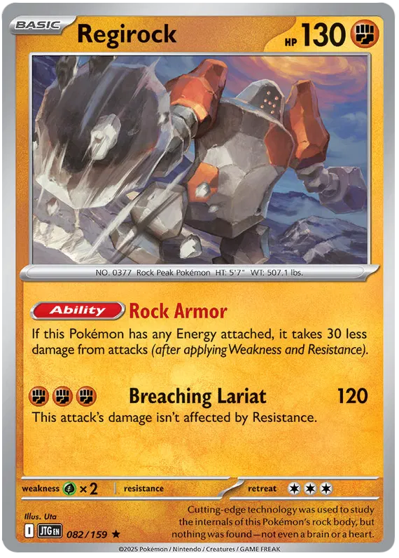 Regirock - 082/159 - Journey Together - Holo - Card Cavern
