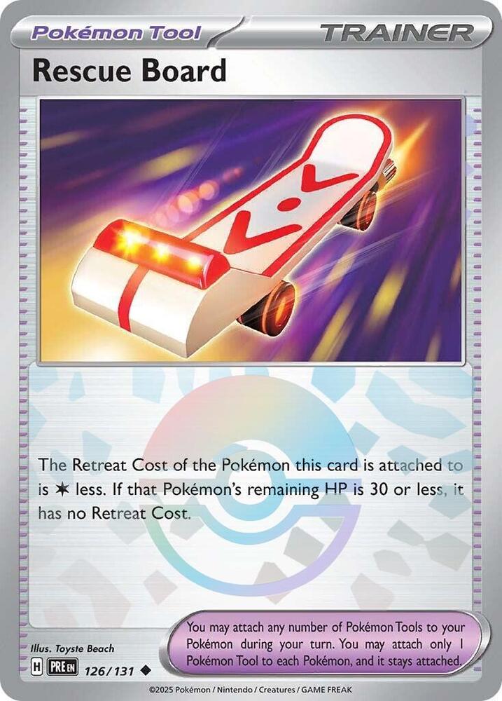 Rescue Board (Poke Ball Pattern) - 126/131 - Prismatic Evolutions - Holo - Card Cavern