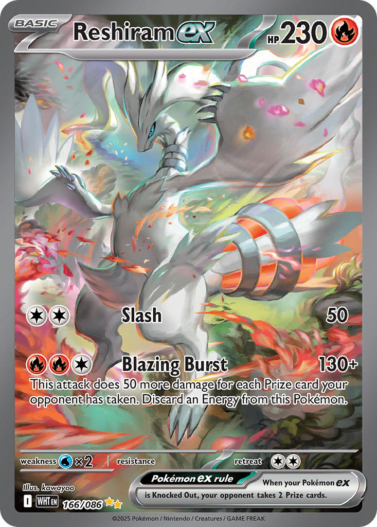 Reshiram ex - 166/086 - White Flare - Holo - Card Cavern