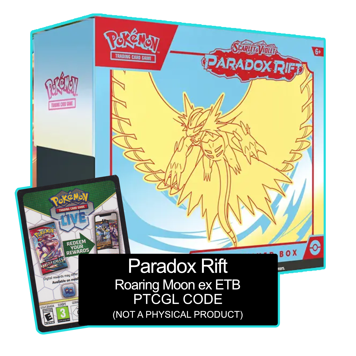 Paradox Rift - Roaring Moon ex ETB - PTCGL Code - Card Cavern