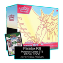Paradox Rift - Roaring Moon ex Pokemon Center ETB - Sleeves and Deck Box - PTCGL Code - Card Cavern