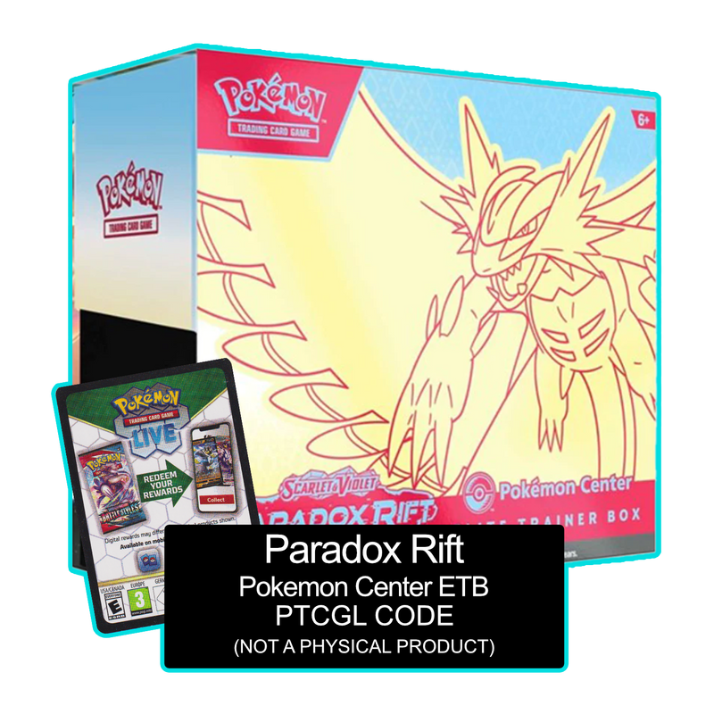 Paradox Rift - Roaring Moon ex Pokemon Center ETB - Sleeves and