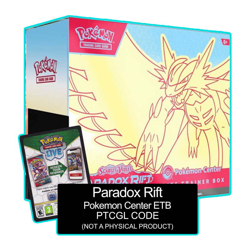 Paradox Rift - Roaring Moon ex Pokemon Center ETB - Sleeves and Deck Box - PTCGL Code Paradox Rift - Roaring Moon ex Pokemon Center ETB - Sleeves and Deck Box - PTCGL Code