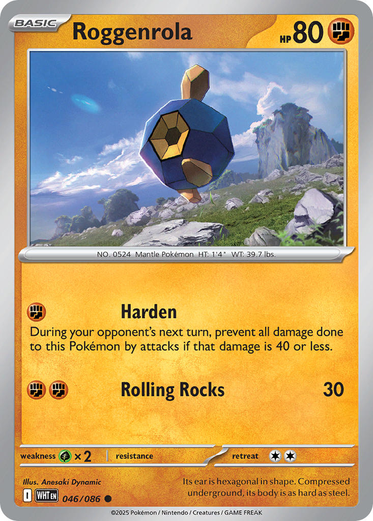 Roggenrola - 046/086 - White Flare - Card Cavern