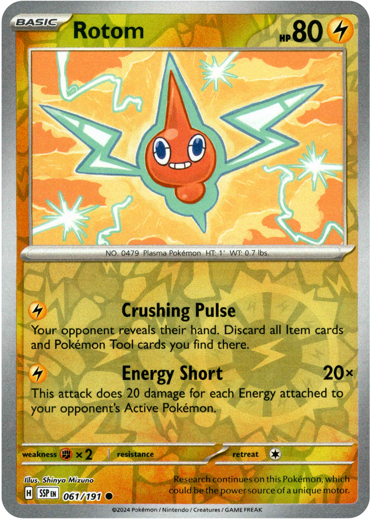Rotom - 061/191 - Surging Sparks - Reverse Holo - Card Cavern