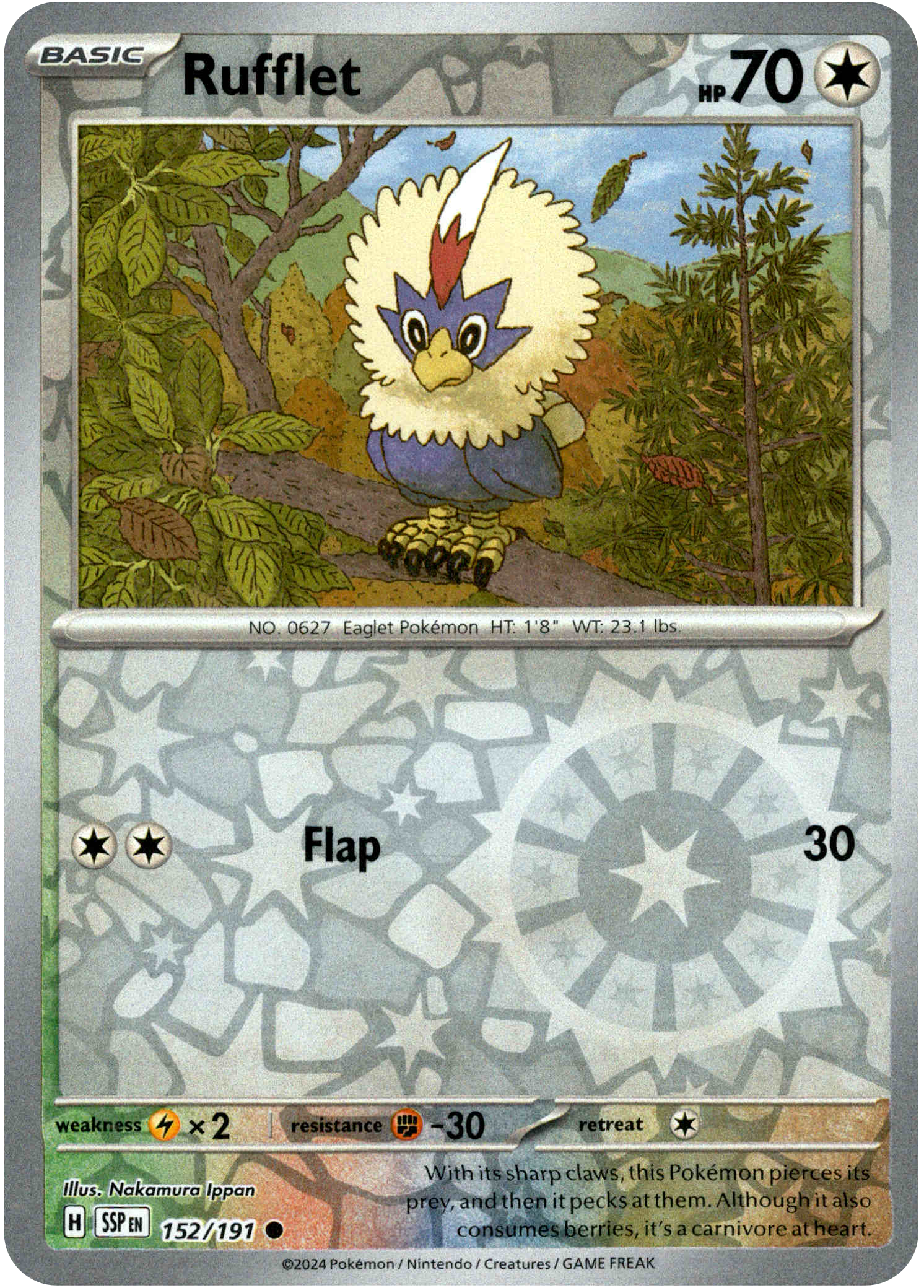 Rufflet - 152/191 - Surging Sparks - Reverse Holo - Card Cavern