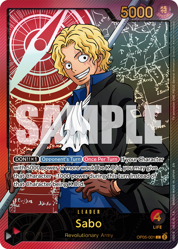 Sabo (SPR) - OP05-001 L - Anime 25th Collection - Foil - Card Cavern