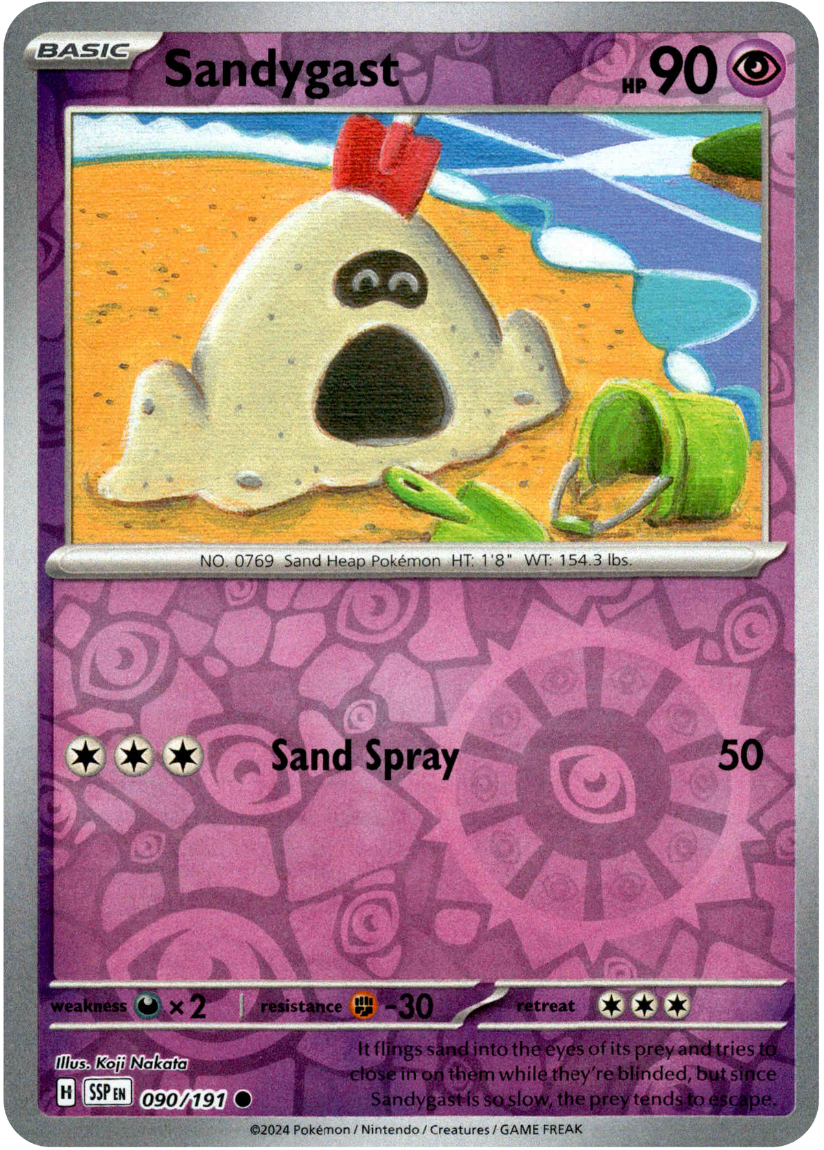 Sandygast - 090/191 - Surging Sparks - Reverse Holo - Card Cavern