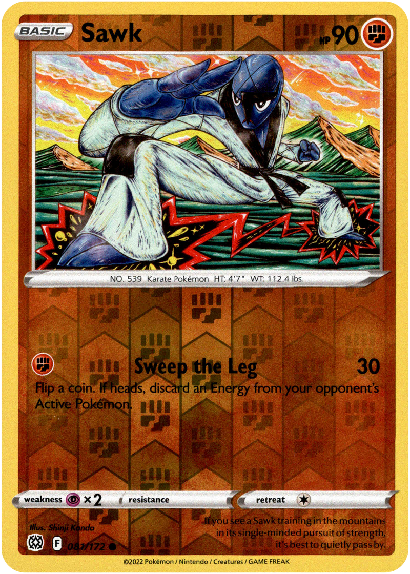 pokemon card sawk Sawk - 081/172 - Brilliant Stars