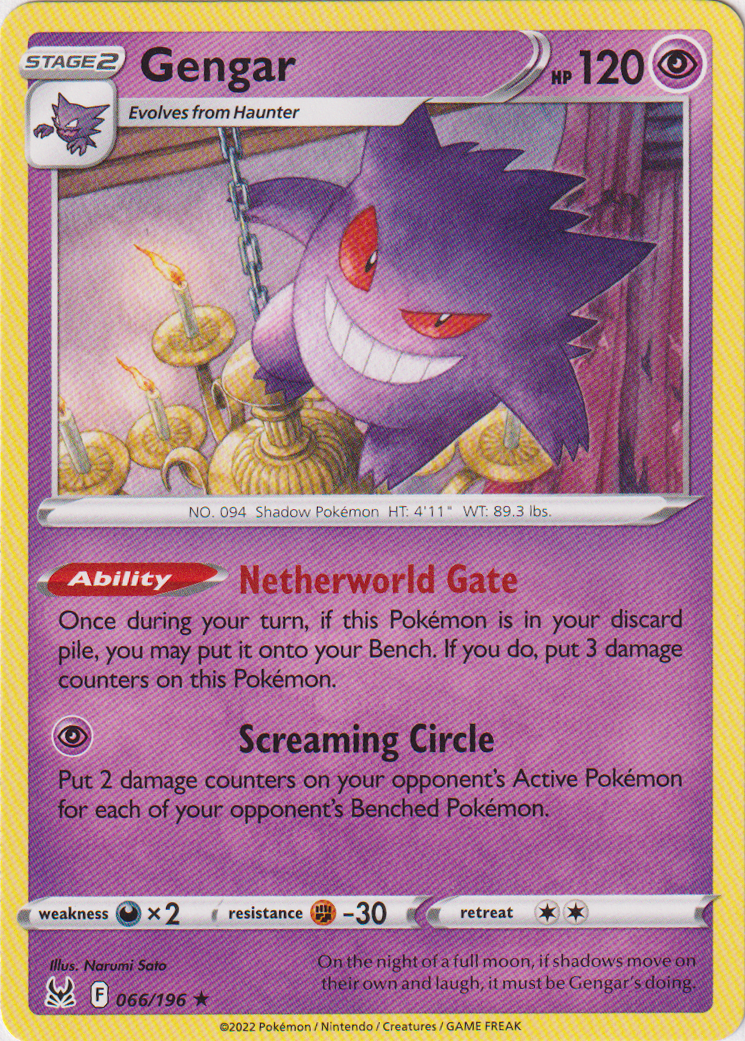 Gengar - 066/196 - Lost Origin - Non-Holo – Card Cavern Trading Cards, LLC