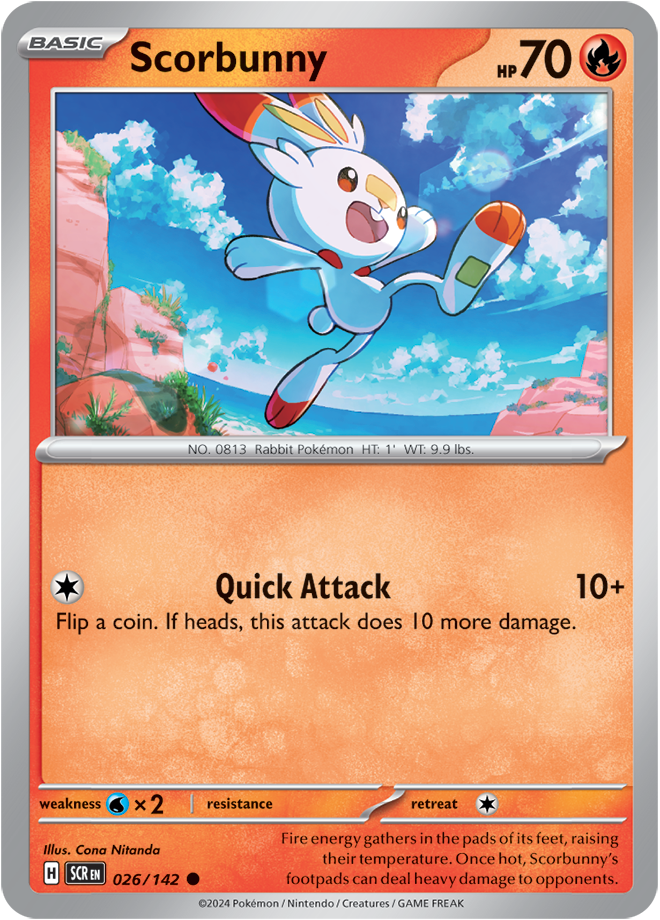 Scorbunny - 026/142 - Stellar Crown - Card Cavern