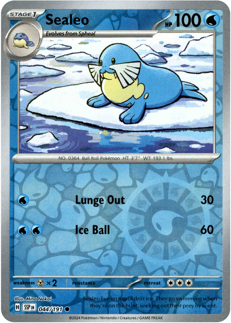 sealeo pokemon card Pokmon TCG Team Aqua's Double Crisis The item available is listed in the Title Sealeo - 044/191 - Surging