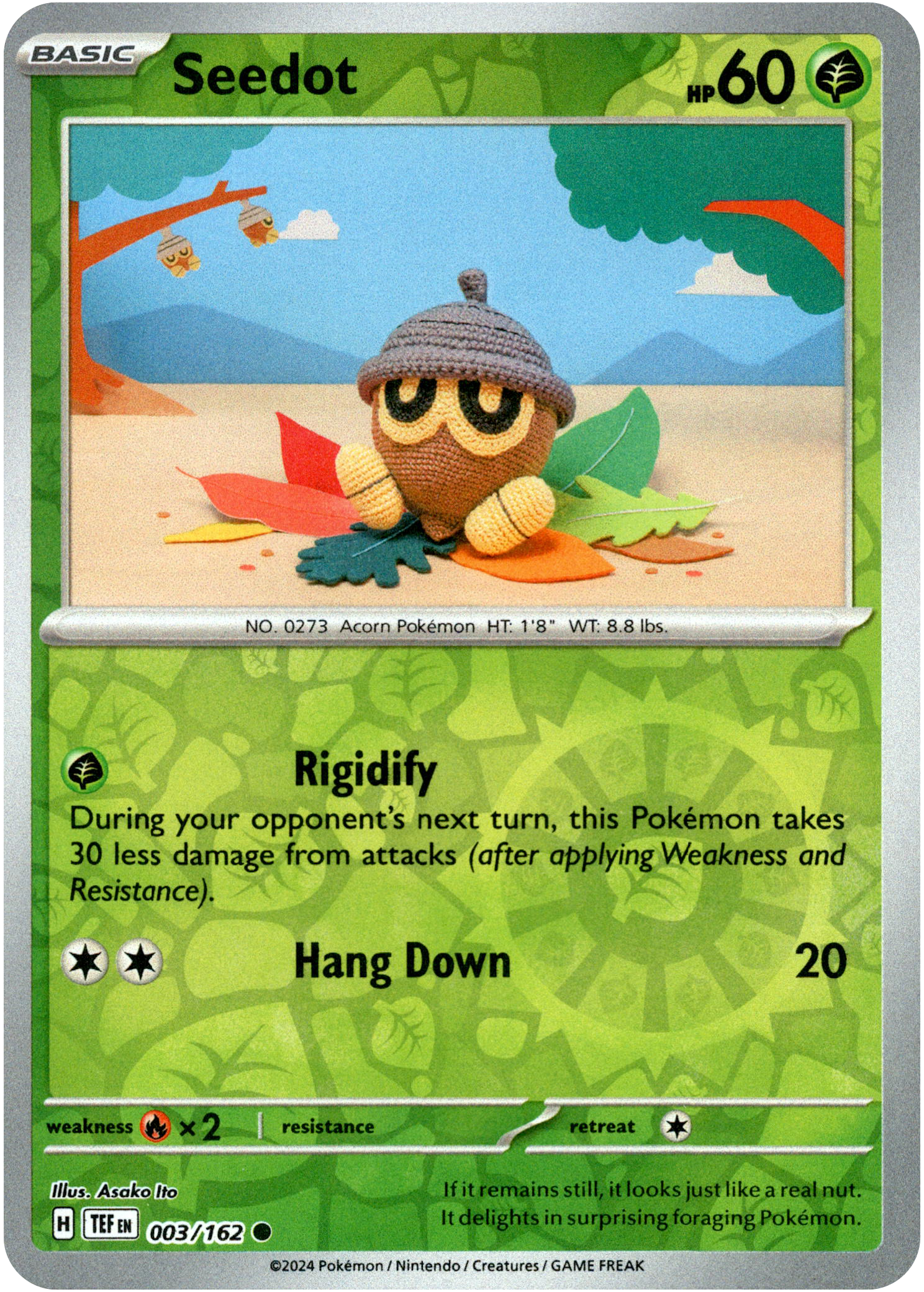 Seedot - 003/162 - Temporal Forces - Reverse Holo - Card Cavern