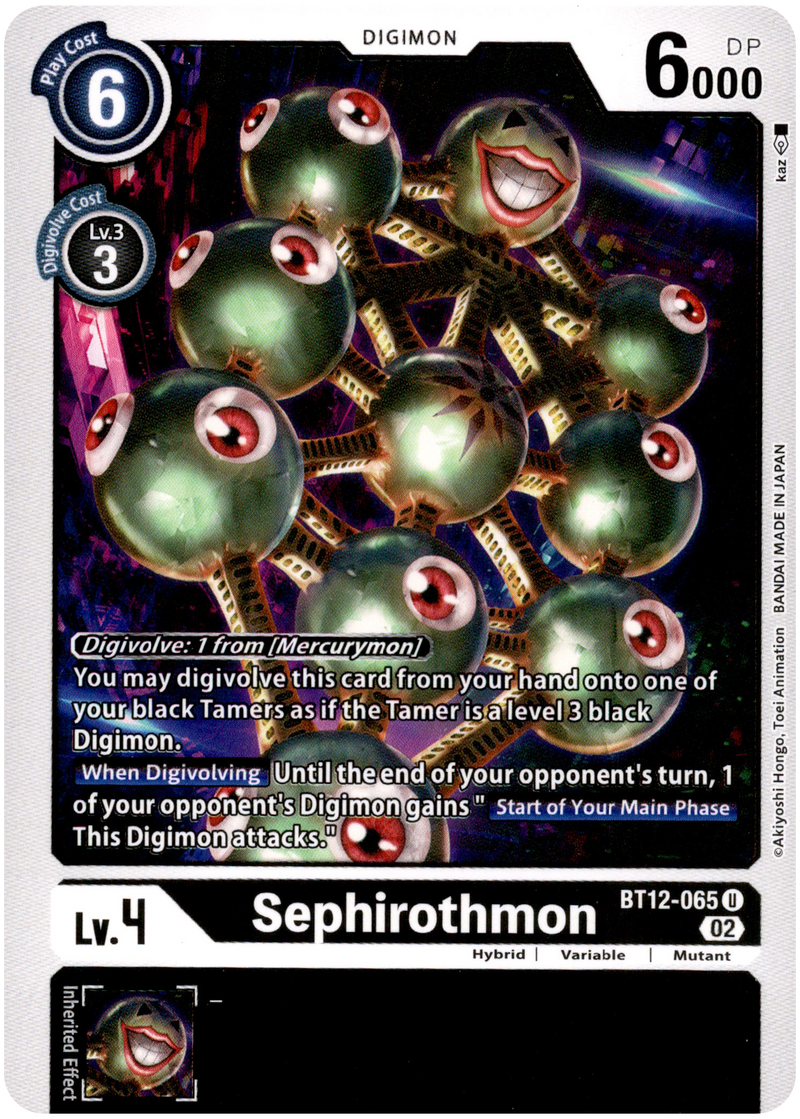 Sephirothmon - BT12-065 U - Across Time - Card Cavern